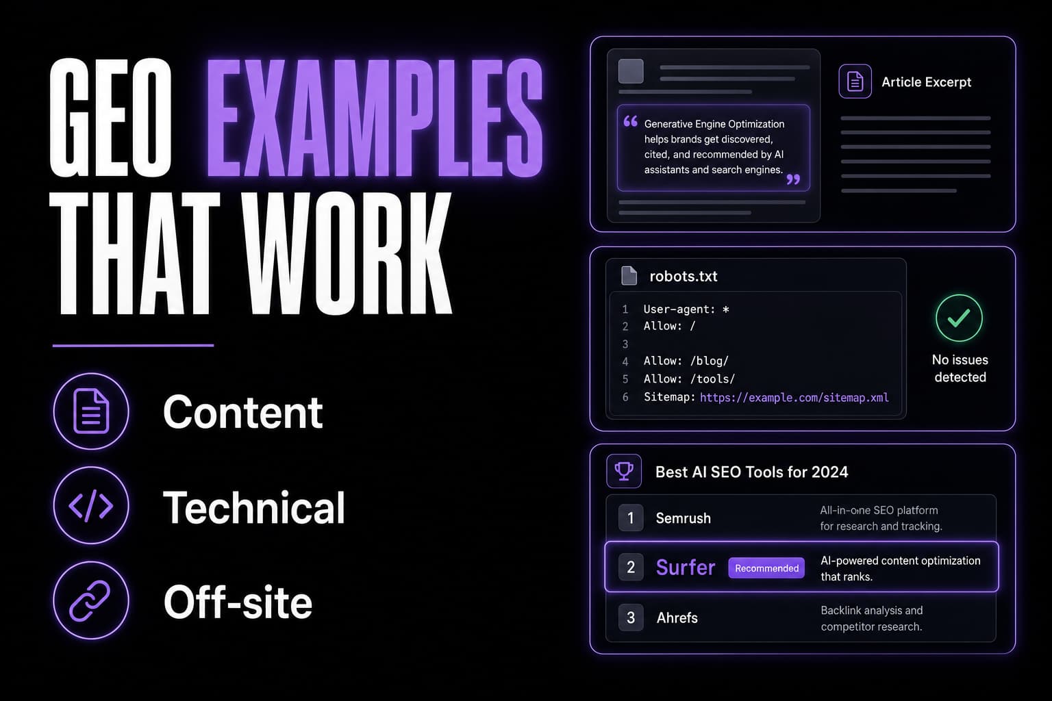 Generative engine optimization examples that actually work