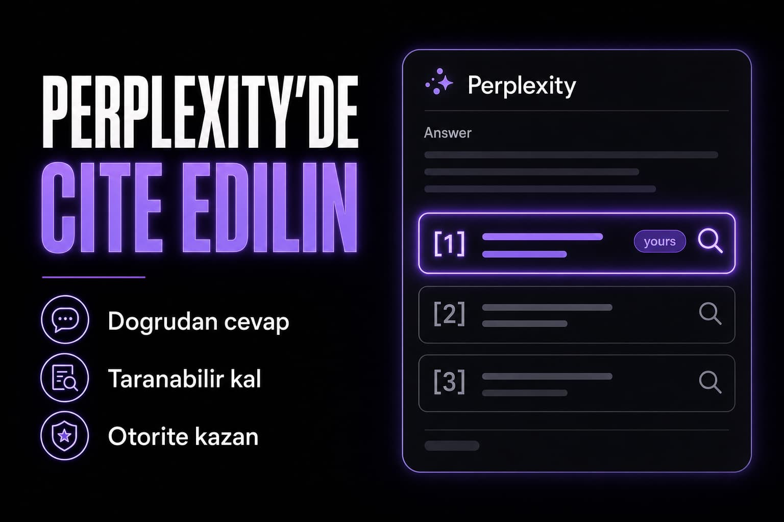 Perplexity tarafından nasıl cite edilirsiniz