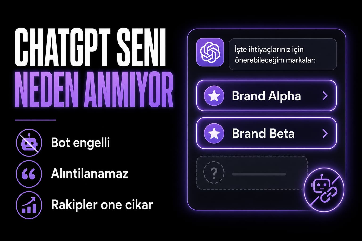 ChatGPT işletmenizi neden önermiyor?